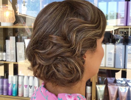 bridesmaid side bun