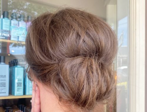 textured chignon