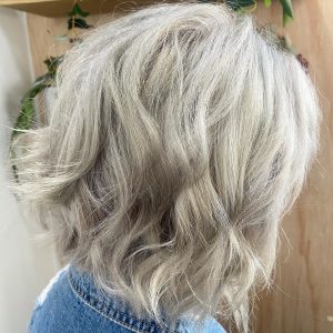 icy blonde bob